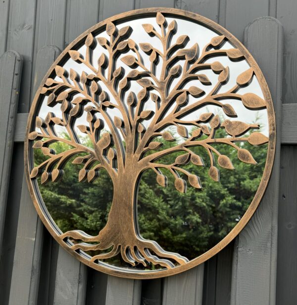 64cm BRONZE TREE OF LIFE MIRROR - Image 3