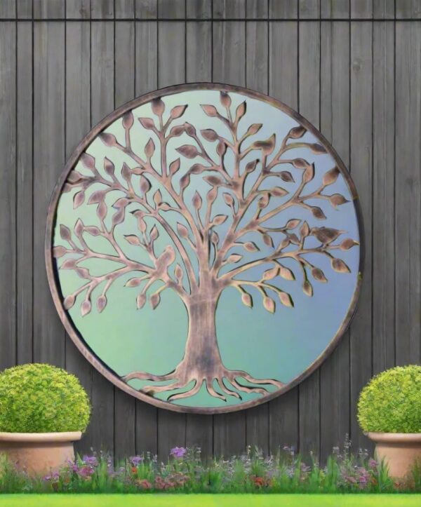 64cm BRONZE TREE OF LIFE MIRROR - Image 5