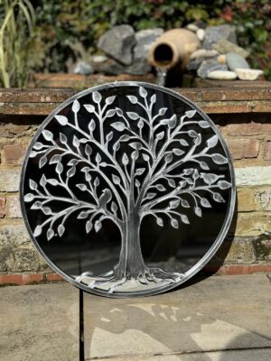 64cm SILVER TREE OF LIFE MIRROR