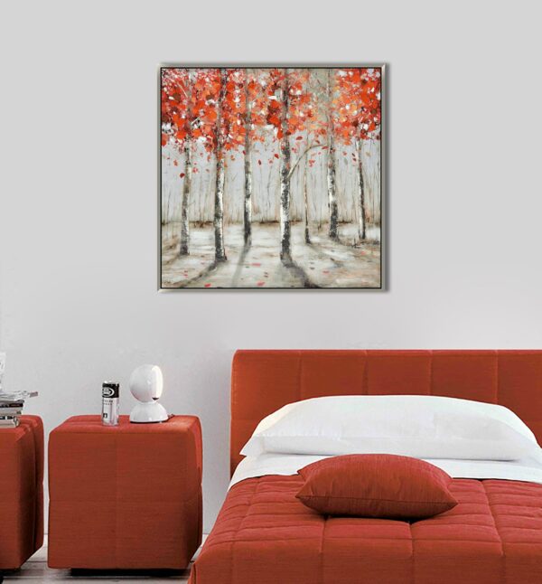 HAND PAINTED PICTURE LATE AUTUMN 100x100 - Image 2