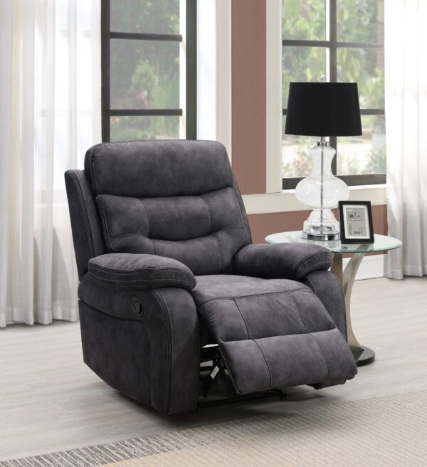 CARRIE ARMCHAIR M/RECLINING - DARK GREY