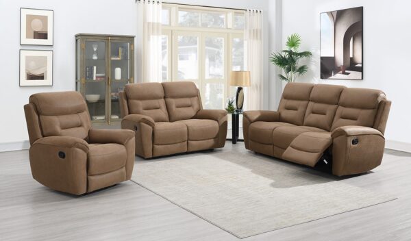 CANTERBURY 2 SEATER SOFA M/RECLINING - SAND - Image 2