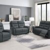 CANTERBURY 3 SEATER SOFA M/RECLINING - SLATE - Image 2