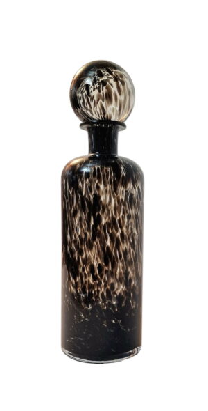 52cm GLASS JAR w/LID DECO GREY