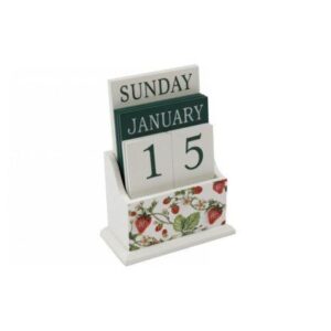 16x12cm WOODN STRAWBERRY CALENDAR