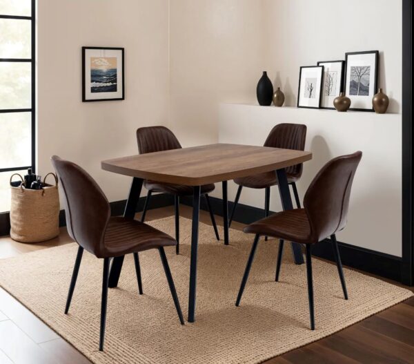 PANAMA 1.2m DINING TABLE - DARK OAK - Image 4