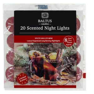20Pk MULLED WINE 8HR BURN NIGHT LIGHTS