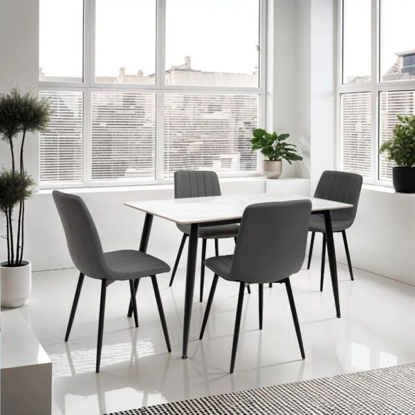 RIGA WHITE 1.3m DINING TABLE - Image 3