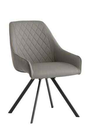 SEVILLE DRK GREY / LT GREY SWIVEL DINING CHAIR