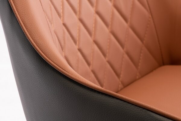 SEVILLE GREY & AMBER SWIVEL DINING CHAIR - Image 2
