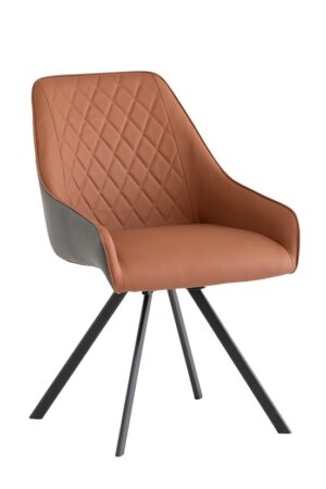 SEVILLE GREY & AMBER SWIVEL DINING CHAIR