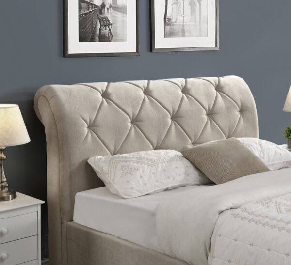 4'6in SLIGO BEIGE GAS LIFT BEDSTEAD - Image 2