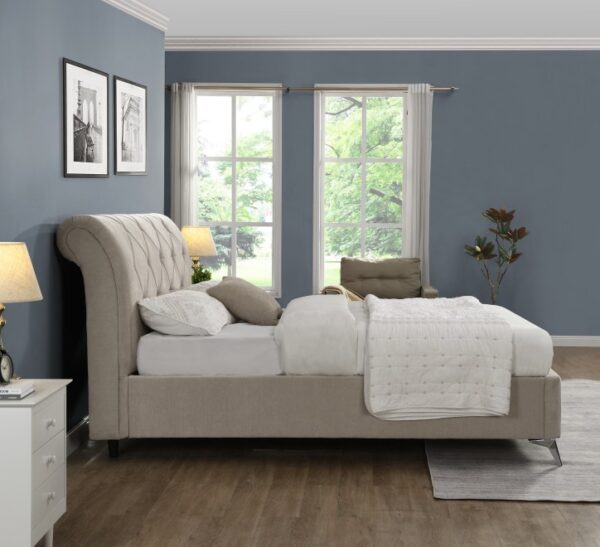 4'6in SLIGO BEIGE GAS LIFT BEDSTEAD - Image 3
