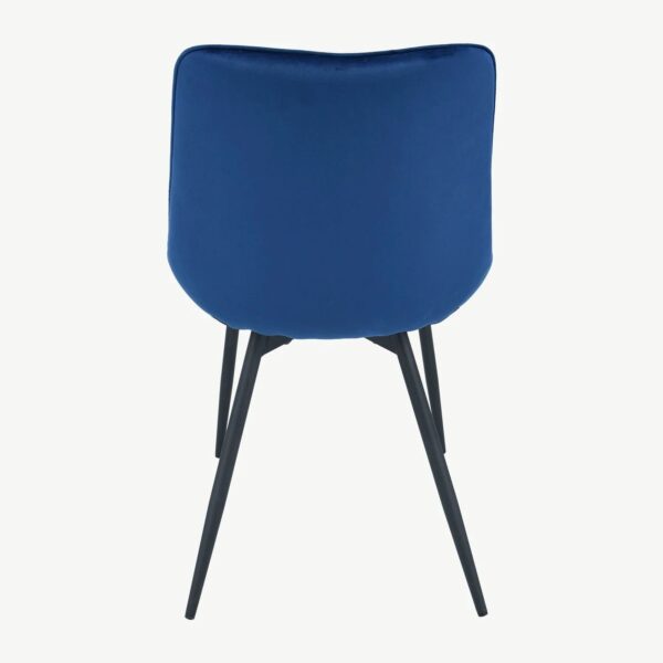 ANGLIA NAVY VELVET DINING CHAIR - Image 4