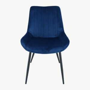 ANGLIA NAVY VELVET DINING CHAIR