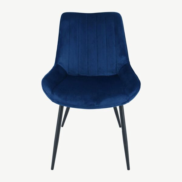 ANGLIA NAVY VELVET DINING CHAIR