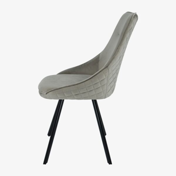 OLLIE MINK / BEIGE SWIVEL DINING CHAIR - Image 2