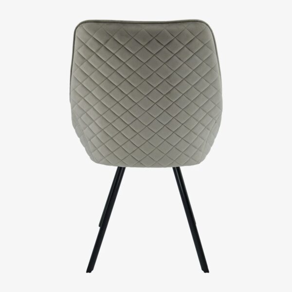 OLLIE MINK / BEIGE SWIVEL DINING CHAIR - Image 4