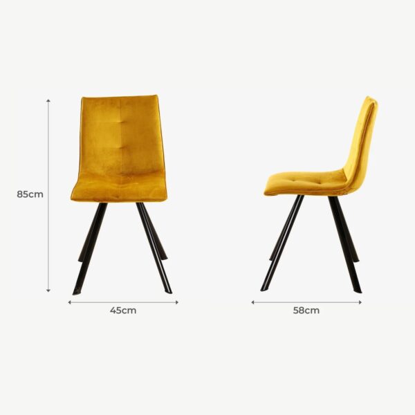 KARL MUSTARD DINING CHAIR - Image 5