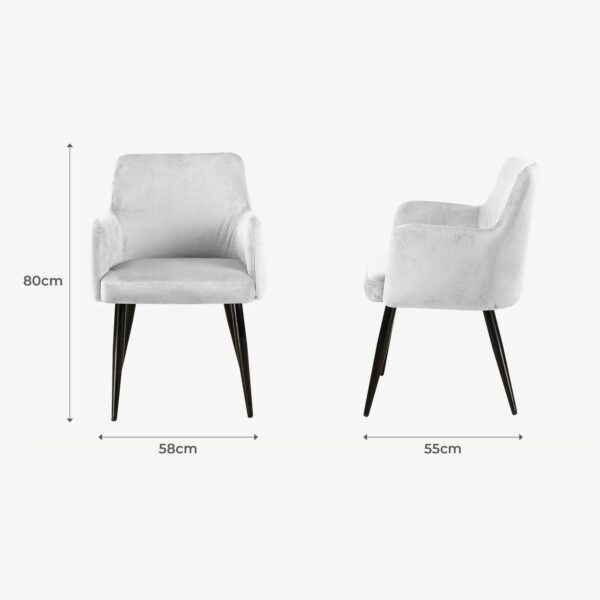 LARSEN GREY DINING CHAIR - Image 4