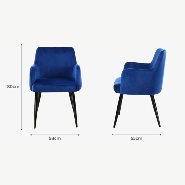 LARSEN NAVY DINING CHAIR - Image 5