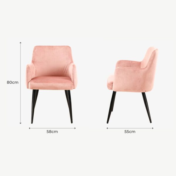 LARSEN PINK DINING CHAIR - Image 5