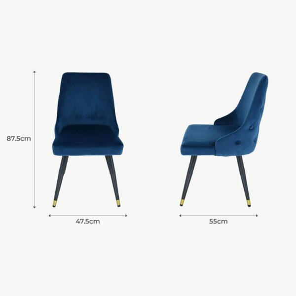 TATIA BLUE DINING CHAIR - Image 5