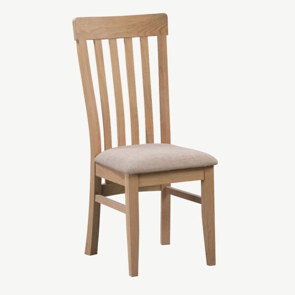 TURNBERRY OAK DINING CHAIR w/ BEIGE PAD