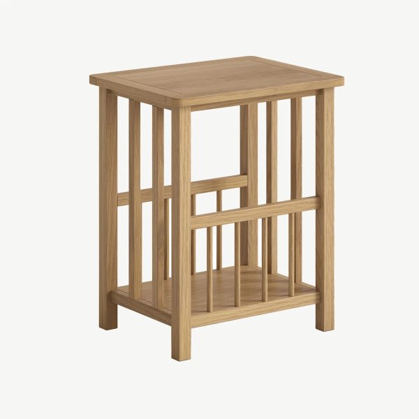 WENTWORTH OAK MAGAZINE RACK SIDE TABLE