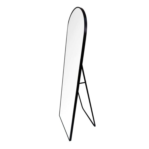 160cm MODENA BLACK FLOOR STANDING MIRROR - Image 2