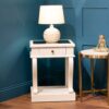 SCROLL IVORY END TABLE 1 DWR w/ MIRROR - Image 2