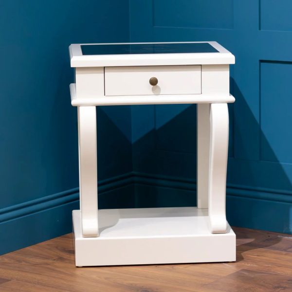 SCROLL IVORY END TABLE 1 DWR w/ MIRROR - Image 3