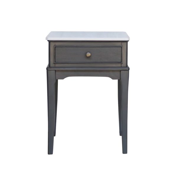 MONROE RUSSELL 1 DWR LAMP TABLE w/ MARBLE TOP