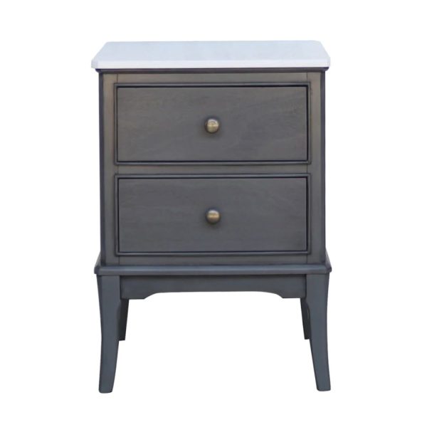 MONROE RUSSELL 2 DWR ACCENT TABLE w/ MARBLE TOP