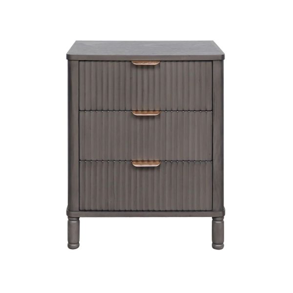 HARMAN 3 DRAWER BEDSIDE LOCKER