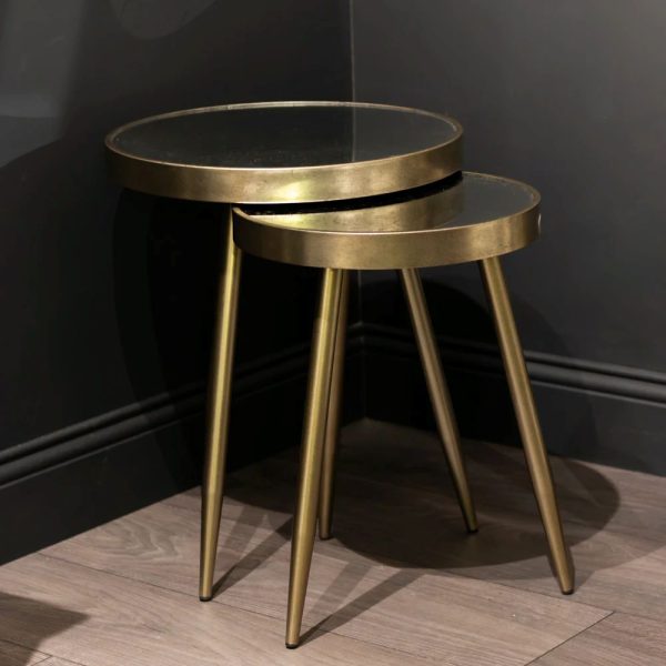 LYRA SET OF 2 SIDE TABLES CHAMPAGNE - Image 3