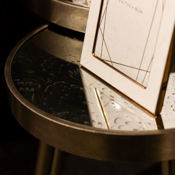 LYRA SET OF 2 SIDE TABLES CHAMPAGNE - Image 4