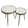 LYRA SET OF 2 SIDE TABLES CHAMPAGNE