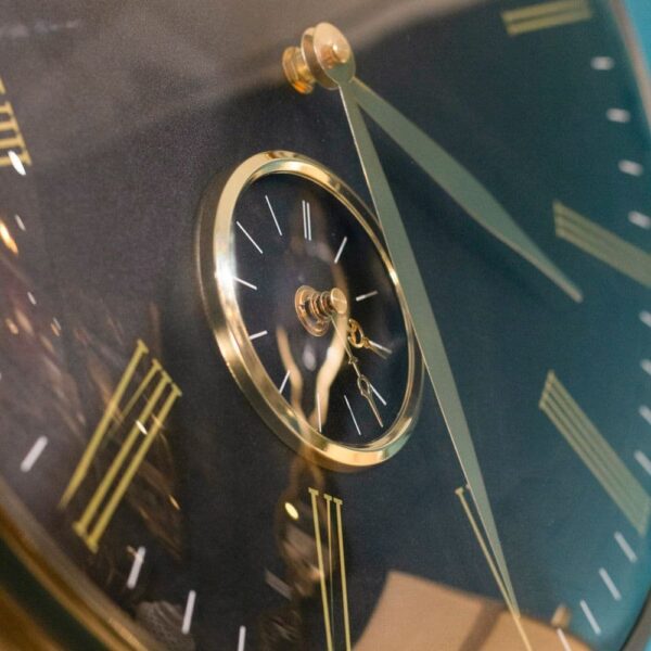 BAKER & BROWN CLOCK BLACK/BRASS 49cm - Image 2