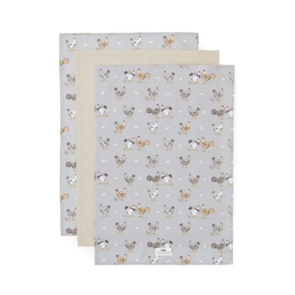 SET 3 HEN HOUSE LANE T/TOWELS