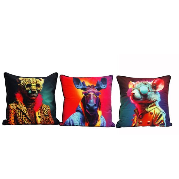 45cm NEON ANIMAL HEAD CUSHION