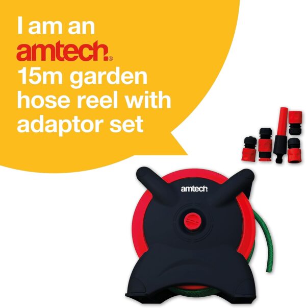 15m GARDEN HOSE REEL & ADAPTOR SET - Image 2