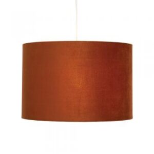 12in ORANGE VELVET DRUM SHADE