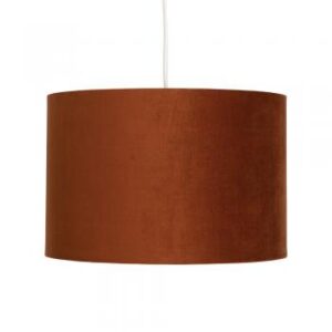 14in ORANGE VELVET DRUM SHADE