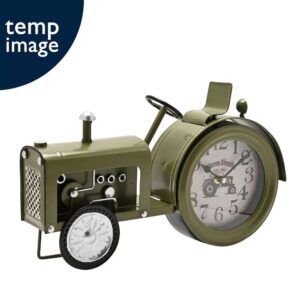 GREEN TRACTOR MANTEL CLOCK