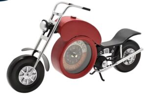 OLD FASHIONED MOTORCYCLE MANTEL CLOCK