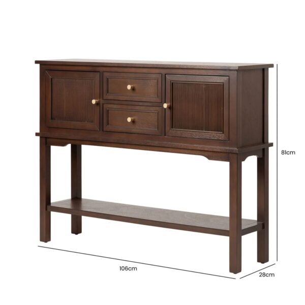 LINDON 2 DOOR 2 DRAWER SIDEBOARD WALNUT BROWN - Image 2