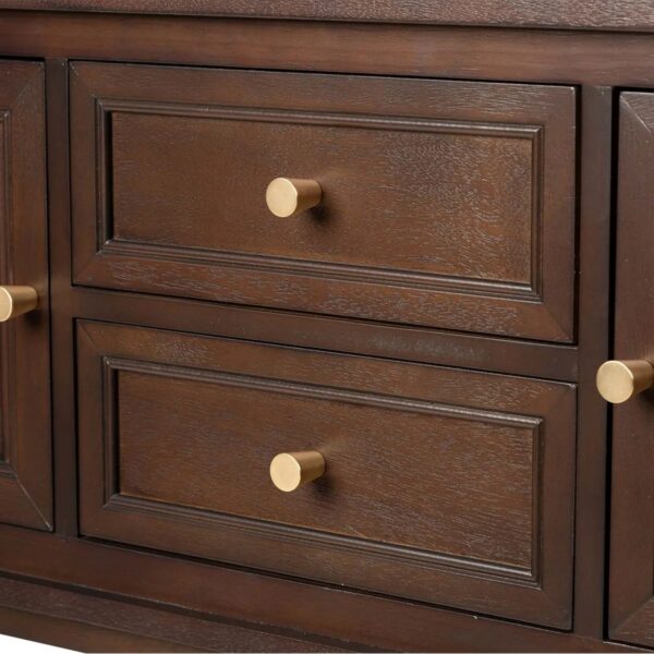 LINDON 2 DOOR 2 DRAWER SIDEBOARD WALNUT BROWN - Image 4