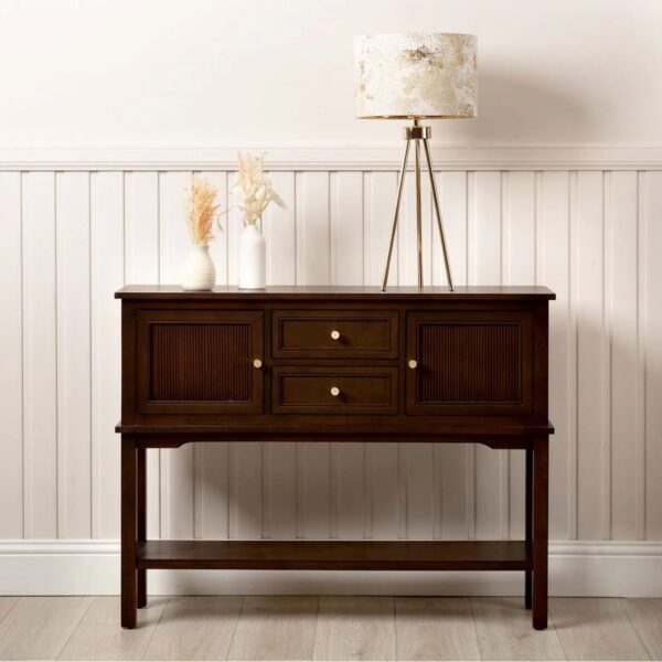 LINDON 2 DOOR 2 DRAWER SIDEBOARD WALNUT BROWN - Image 6