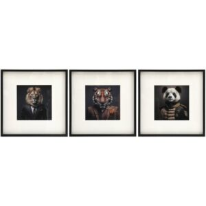 40x40 JUNGLE ANIMAL HEAD PICTURE
